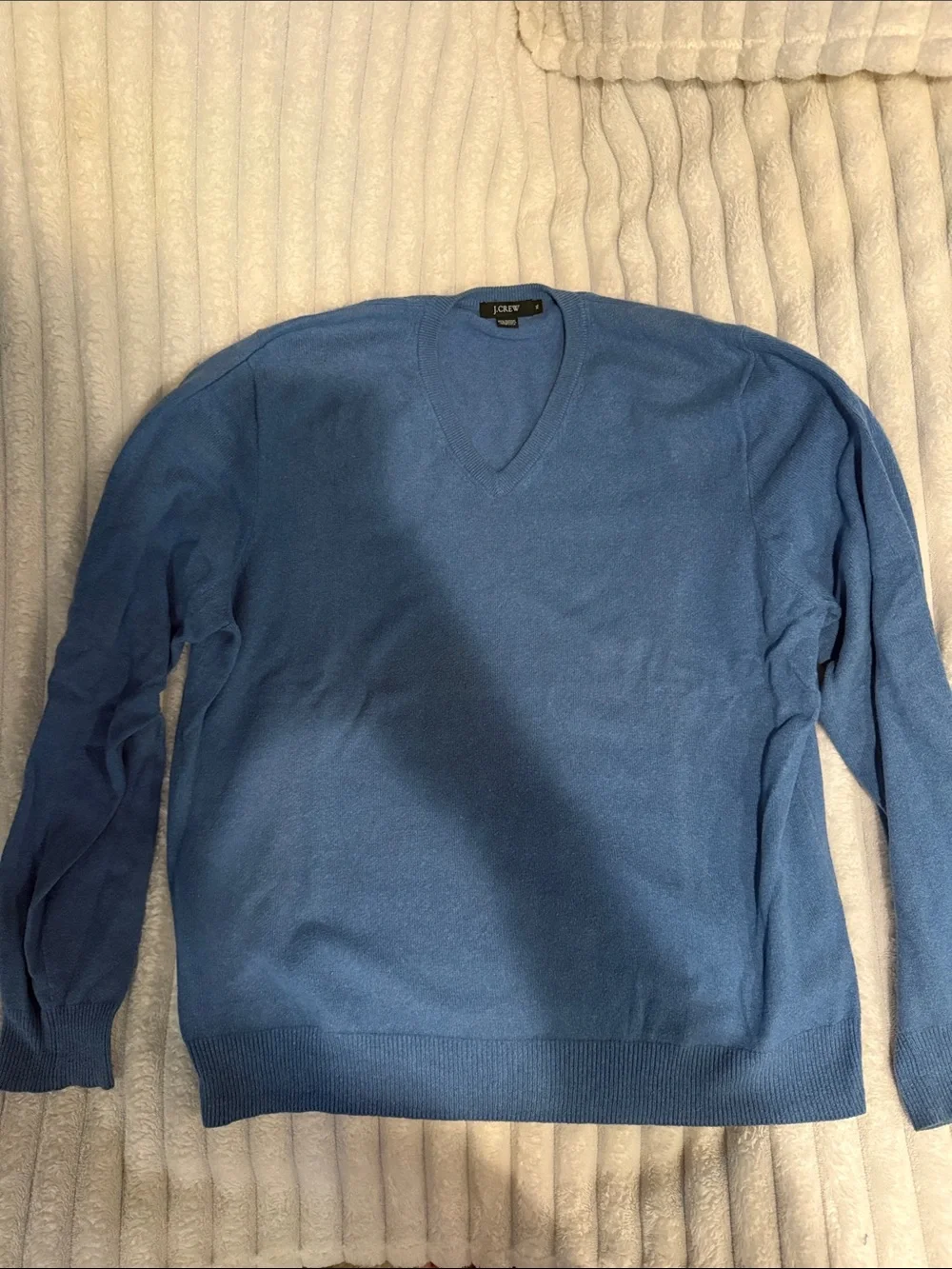 J. Crew Men's V-Neck Sweater in Sky Blue